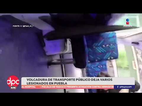Chofer vuelca combi en Puebla y huye | De Pisa y Corre con Paola Rojas