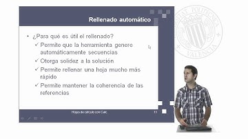 Calc: hojas de cálculo con software libre. Rellenado automático |  | UPV