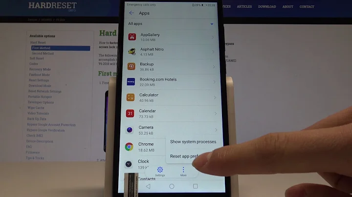 How to Reset App Preferences in HUAWEI Y6 Prime 2018 - Default App Settings