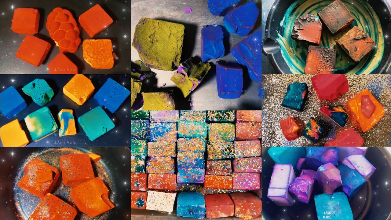 Deep Dyed Gym Chalk Crush l @J.asmrMarie ASMR Edit l Dusty Powdery ...