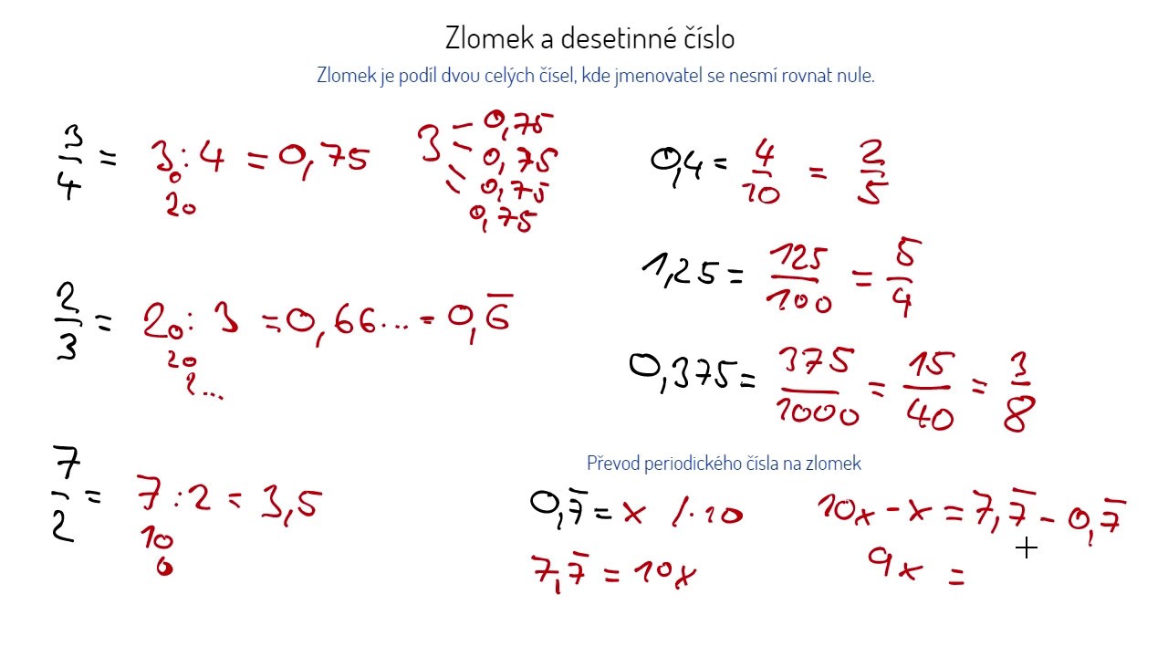 Zlomek A Desetinn slo YouTube Zlomek a desetinn slo youtube