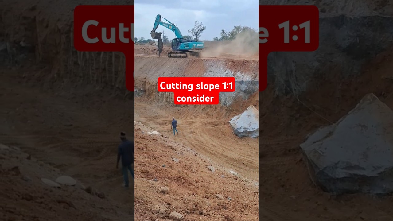 Cutting work slope for single lane track।