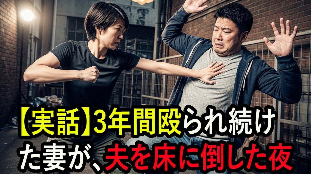 【実話】3年間殴られ続けた妻が、夫を床に倒した夜