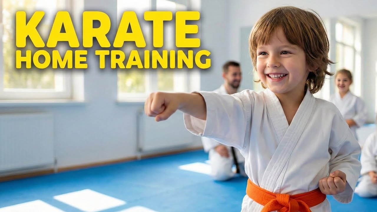 Karate Home Workout 🥋 | Punch Power, Kicks & Footwork Training