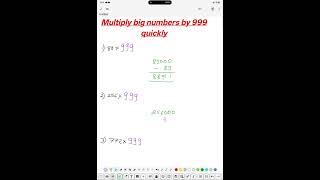 999 Multiplication Trick 🤯 | Solve Faster in Exams