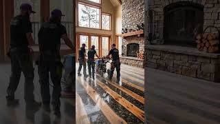 Building A Unique Live Edge Wood And Natural Rock Epoxy Floor #woodworks #epoxyart #remodels
