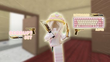 Playing MM2 with CORRUPT SET *Keyboard ASMR* {Murder Mystery 2}