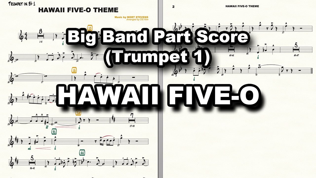 [Big Band]HAWAII FIVE-O THEME - Trumpet 1