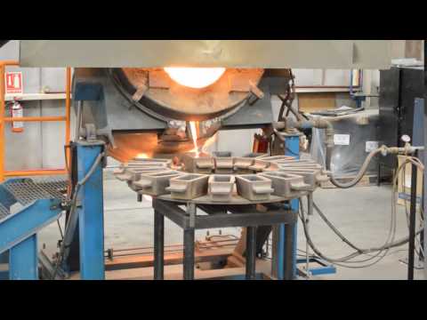 Pouring Molten Silver into Dore Bars