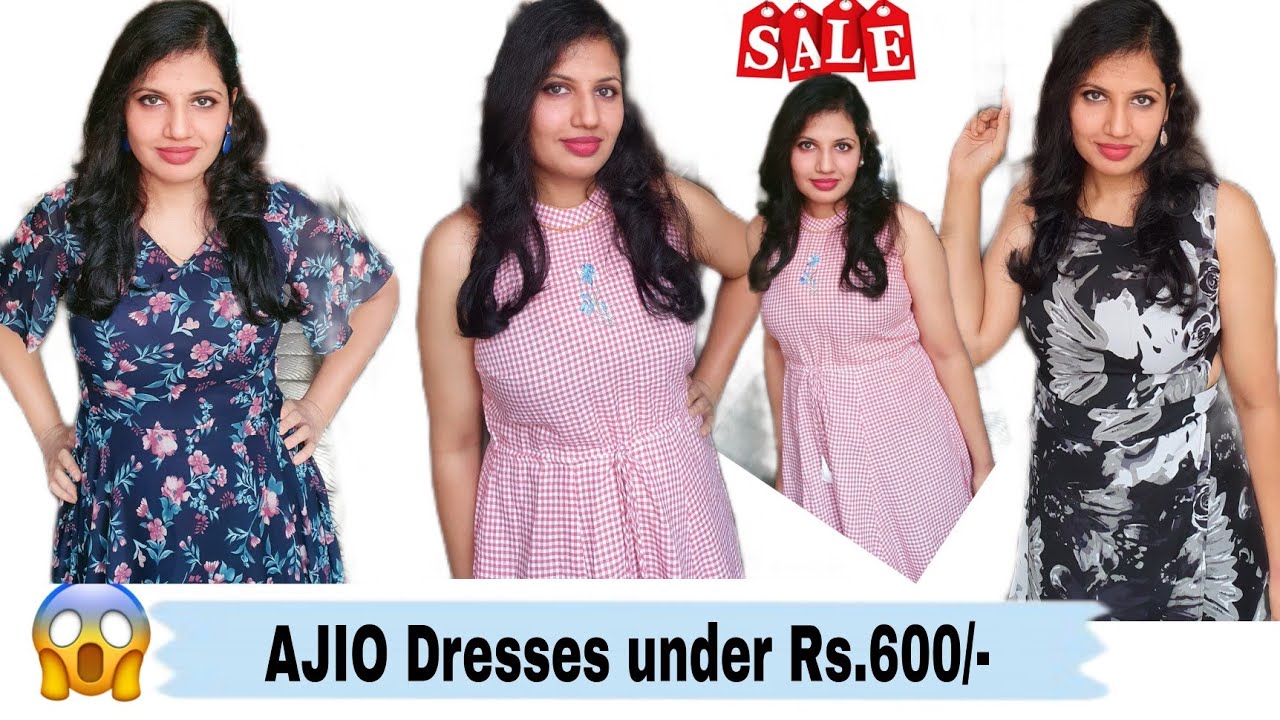 *Cheapest*Best Ajio Dress Haul under Rs 600/Try On Haul/AJIO BEST FLORAL DRESSES!