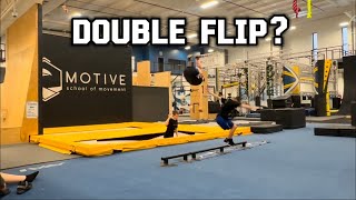 Worlds first Double flip to a rail😱