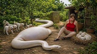 72 Hours Of Terror: Giant Albino Python Targets A Pack Of Dogs Twice — A Very Sad Ending!