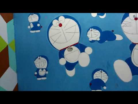 30 Ide Keren Kamar  Yang Terpakai Stiker  Doraemon  Dinding 