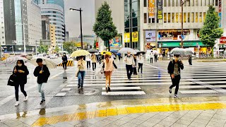 4K Rain Walk in Japan (Nagoya) - 雨の散策