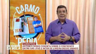 Antonio Carmo comenta sobre o confronto entre São José e Inter de Limeira