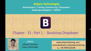 Bootstrap Chapter 15 - Bootstrap Drop down Part 1