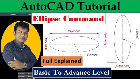 Ellipse Command in AutoCAD ǀǀ [Bangla Tutorial] ǀǀ How to draw Ellipse in AutoCAD ǀǀ tg