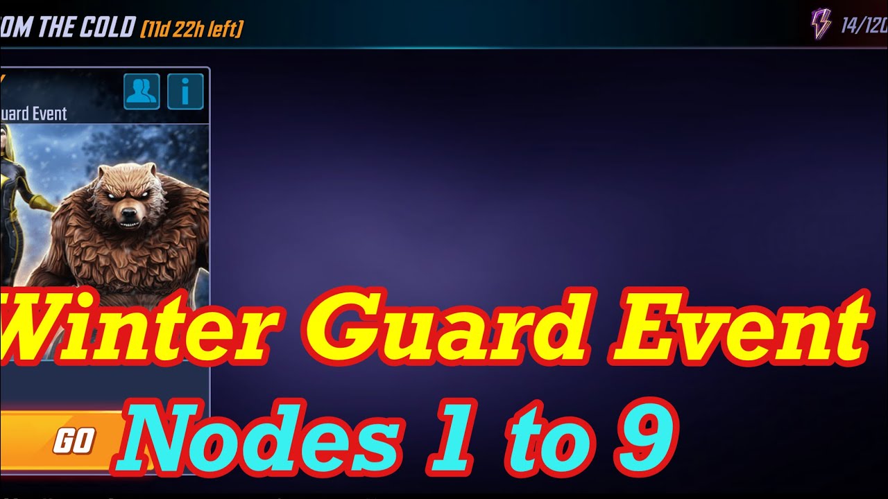 Into the Cold Ft. Winter Guard Event Playthrough Nodes 1 to 9 Marvel Strike Force