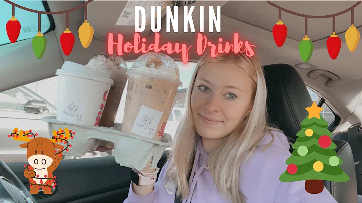 Trying Dunkin holiday drinks | Vlogmas Day 2