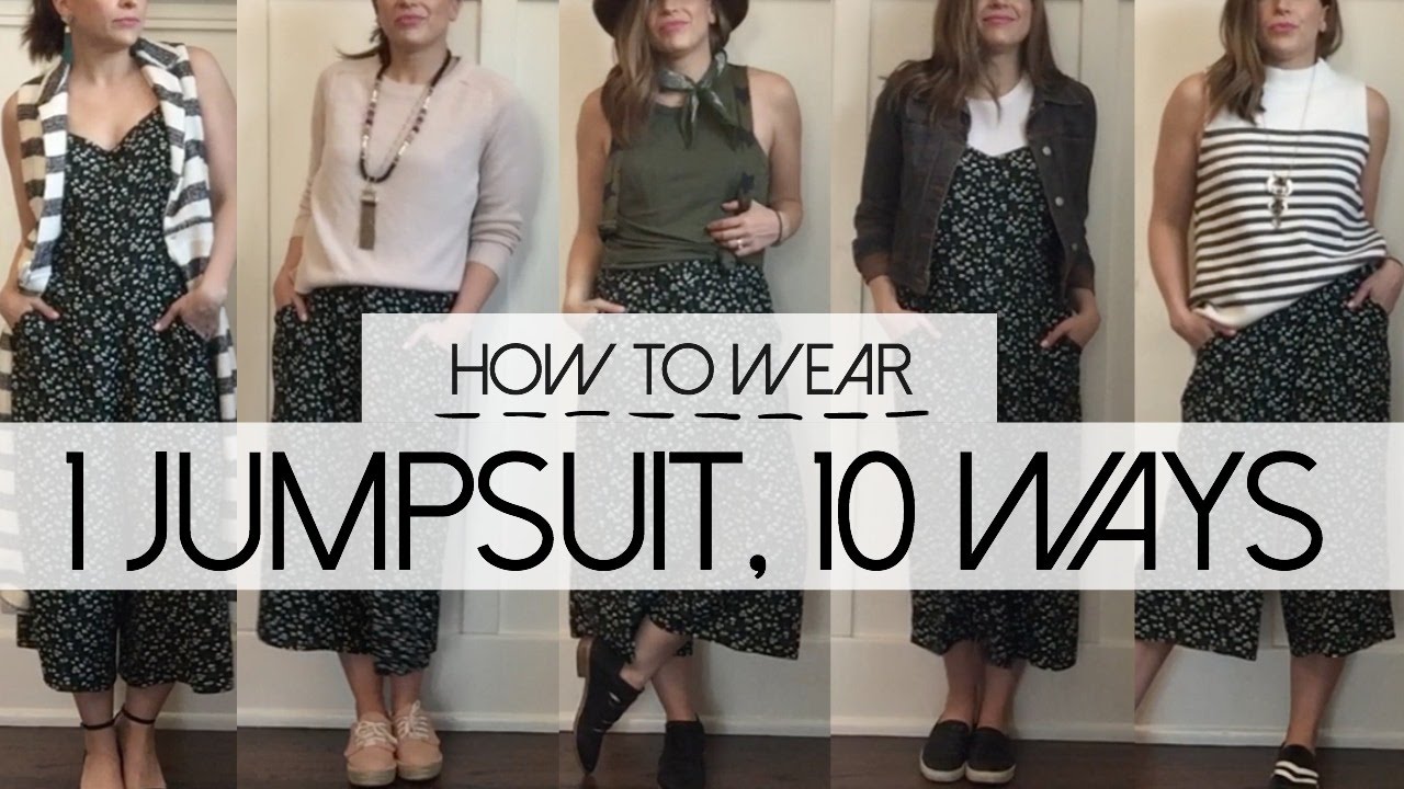 How to Wear 1 Jumpsuit 10 Ways | What Kate Finds - YouTube
