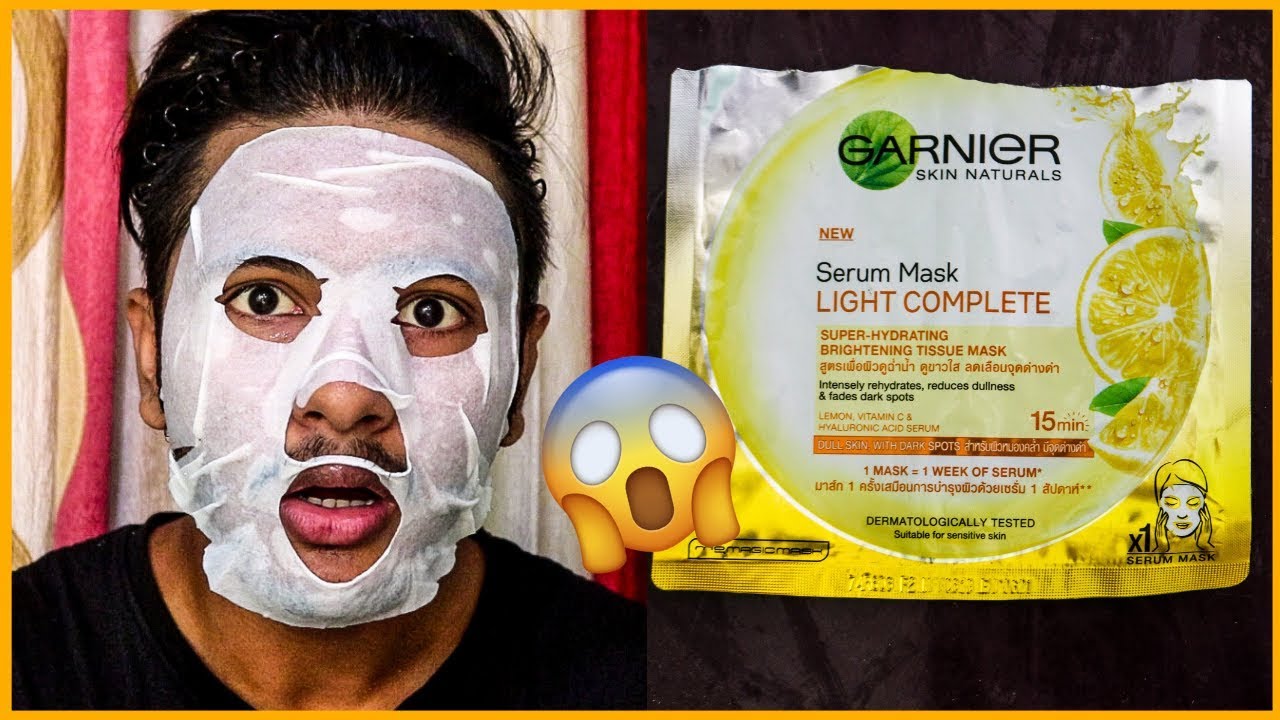 Frø score Forbedre I TRIED SHEET MASK FOR FIRST TIME | GARNIER SHEET MASK REVIEW - YouTube