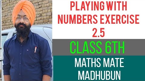 Playing With Numbers Class 6 Exercise 2.5