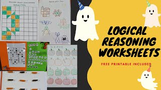 Easy DIY Logical Reasoning Worksheets | Halloween Themed activities | Worksheets for 4 to 6 years