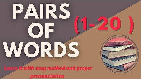 Important Pairs of Words  |1-20 | Final Preparation| Lecture 1/5 | All Punjab Board