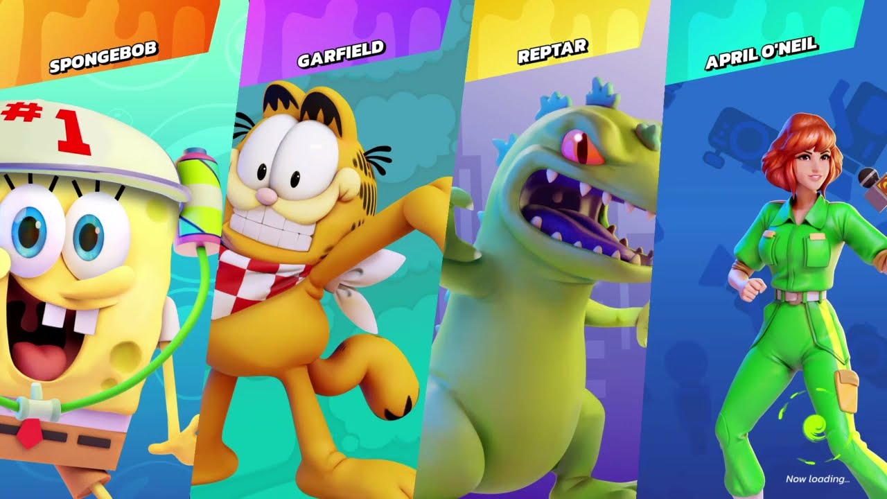SpongeBob Vs Garfield Vs Reptar Vs April O‘Neil|Nickelodeon All-Star Brawl