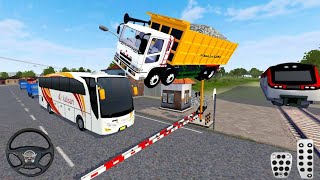 미쓰비시 대형 덤프 트럭 - 버스 시뮬레이터 인도네시아 - 안드로이드 게임 플레이 screenshot 5