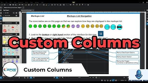 Bluebeam - Intro to Custom Columns