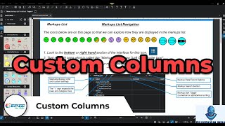 bluebeam - intro to custom columns