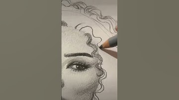 How to draw curly hair without drawing curls #drawingtutorial #drawinghacks #curlyhair #hairdrawing