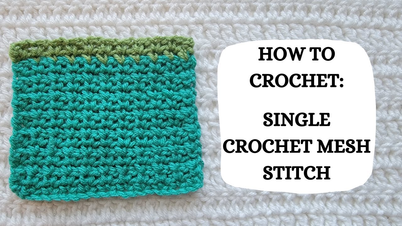 How To Crochet: Single Crochet Mesh Stitch | Tutorial, DIY, Beginner  Crochet, Popular,Easy Crochet 😊