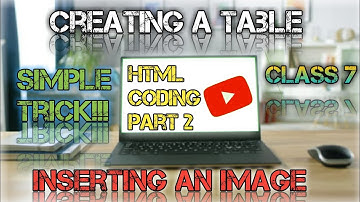 HTML coding Part 2 in(2021) how to create a table and how to add an image (Must Watch)