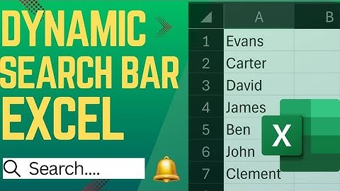 Create a Dynamic Search Bar in Excel | Step-by-Step Tutorial for Smarter Filtering