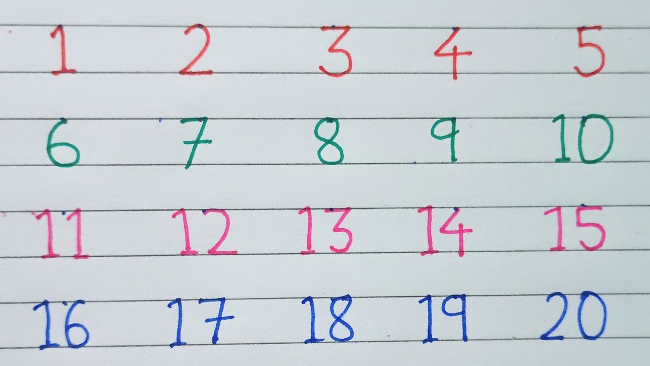 1 to 40 Counting | Kids Counting 1-40 | Calligraphy Video | Number Counting Math 19 #maths #viral 