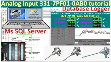 PLC S7-300 connect with temperature sensor and log data to SQL Server Database