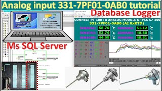 PLC S7-300 connect with temperature sensor and log data to SQL Server Database
