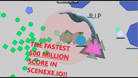 THE FASTEST SPEED RUN TO 500 MILLION IN SCENEXE.IO!!