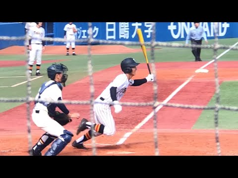 帝京 5番 小松涼馬（2年）抜群のミート力で技ありライト前ヒット 1年生からレギュラー 2019/11/9 準決勝 創価戦