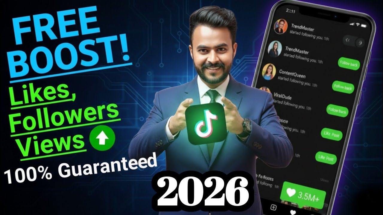 Tiktok Par Likes Followers Views Kaise Badhay | Free Tiktok Likes | Tiktok Par Likes Kaise Badhay