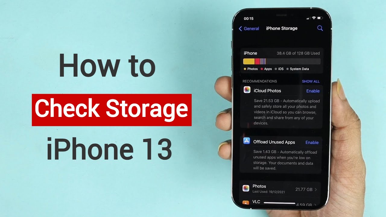 Check Storage Iphpone How to Check Storage on iPhone 13 Pro or Max - YouTube