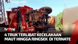 Video Detik-detik Empat Truk Terlibat Kecelakaan Maut hingga Ringsek 11 Orang Luka-luka | tvOne