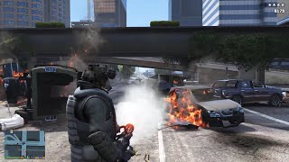 GTA 5 - Trevor Juggernaut Rampage Against Madrazo Cartel Ambush   Ten Star Escape