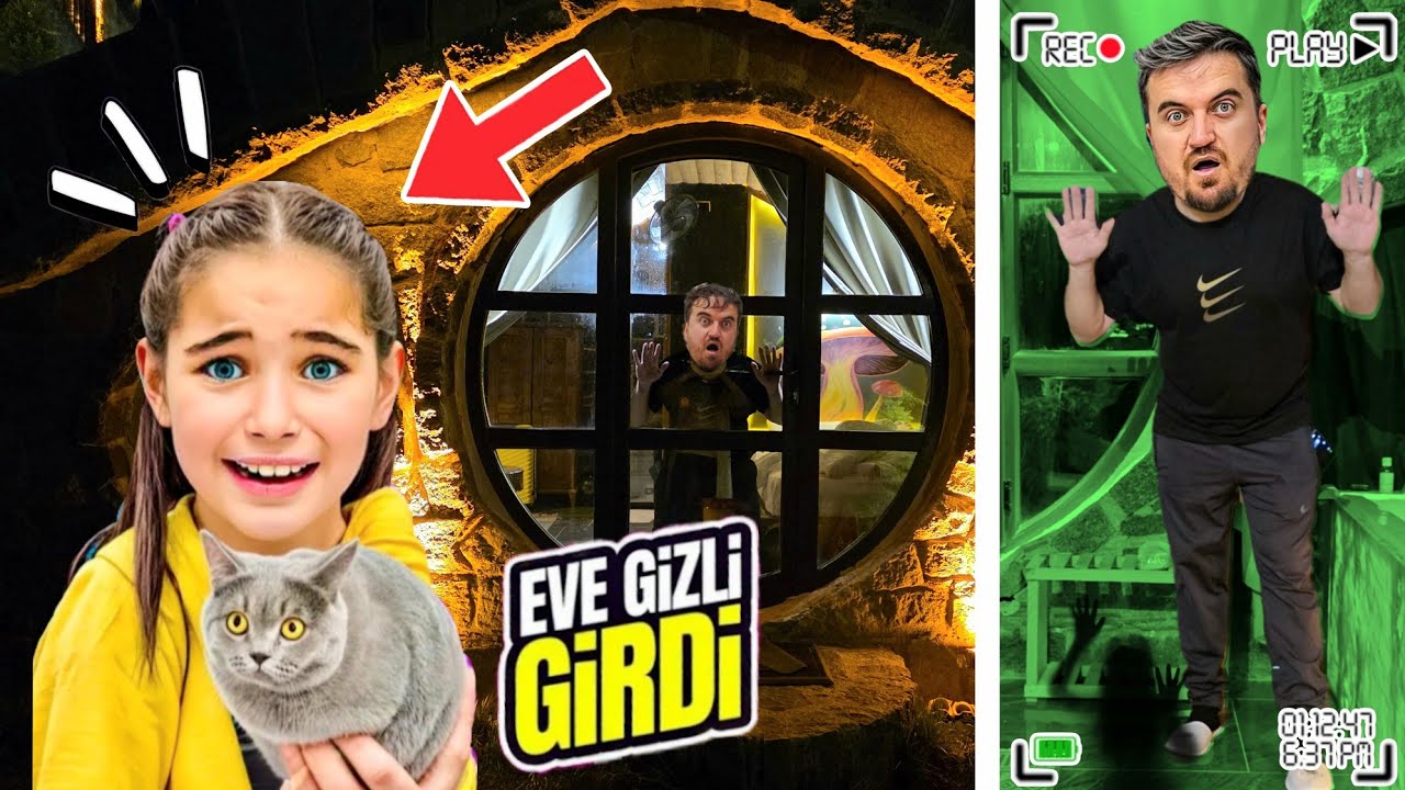 ELİF SİNEM BABAMA KIŞKIRTMA ‼️HOBBİT EVİNE GİZLİ GİRDİK BABAM ÇOK KORKTU !!