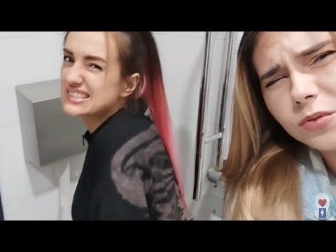 2 Girls 1 Toilet Girl Toilet Public Diarrhea
