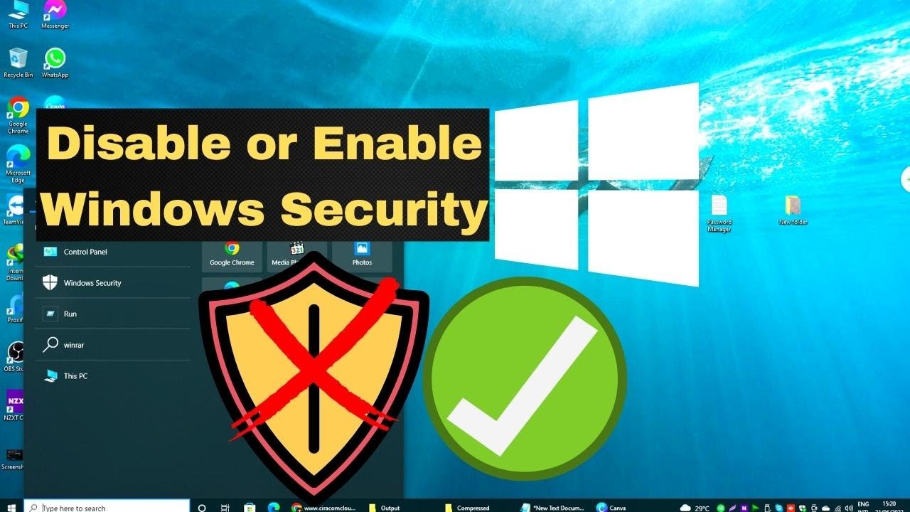How To Disable Or Enable Windows Defender On Windows 10 - YouTube