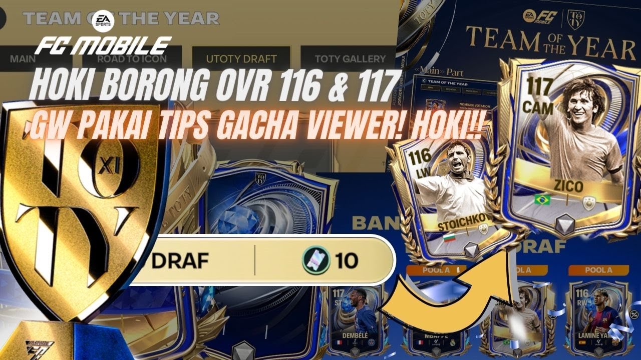 AKU DAPAT OVR 116 & 117! OPEN PACKS EVENT TOTY FC MOBILE! TIPS GACHA WANGI DARI VIEWER!
