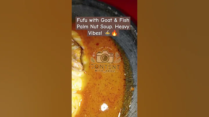 Authentic Ghanaian Palm Nut Soup Combo.#shorts #ghanaianfood #fufu #palmnutsoup #food #lunch #recipe